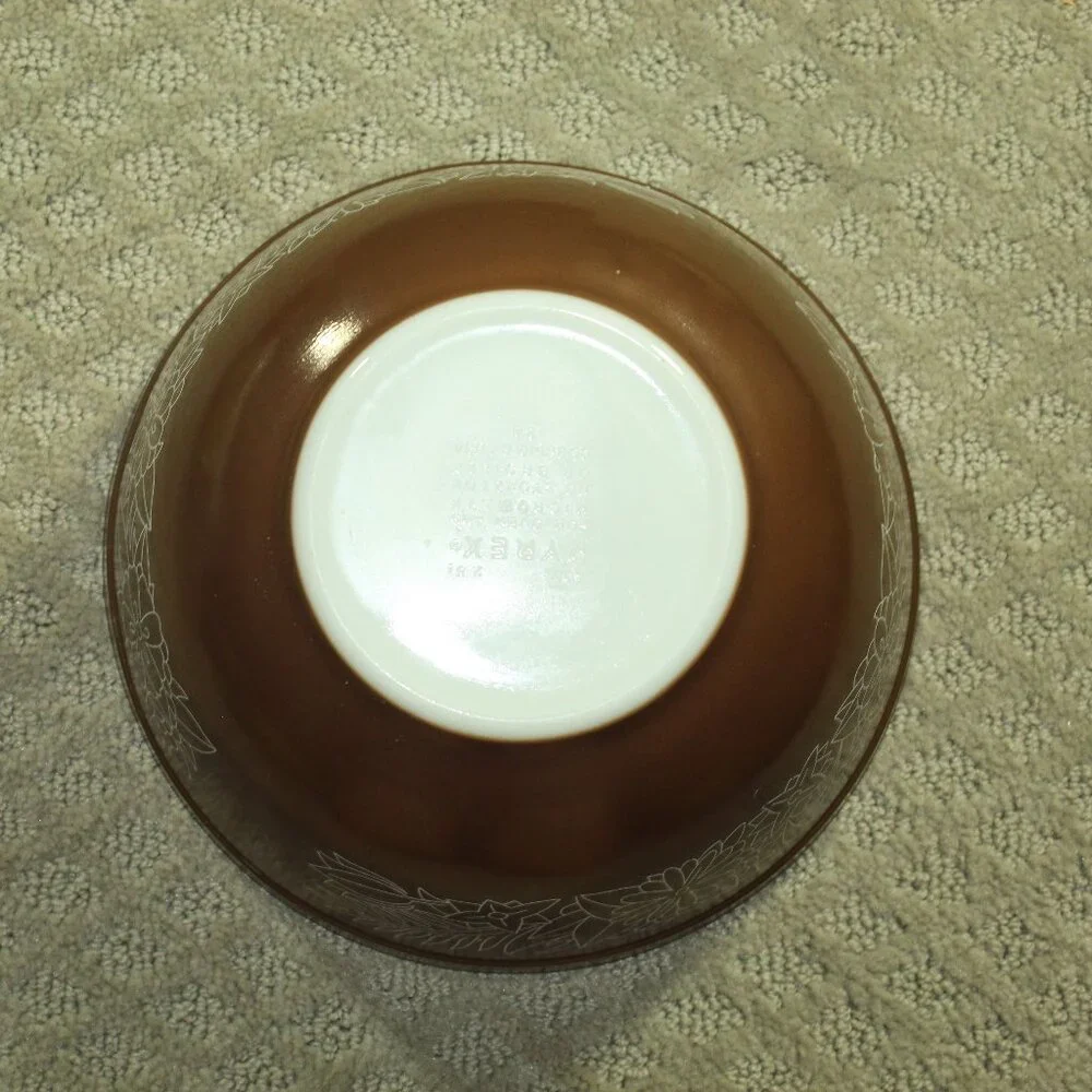 Vintage PYREX Mixing Nesting Bowl Woodland Brown #403 2.5 Liter Replacement EXC!